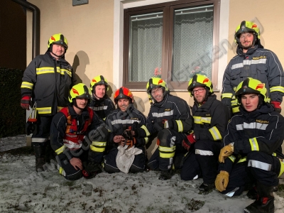 Feuerwehr rettet Katze von Dach