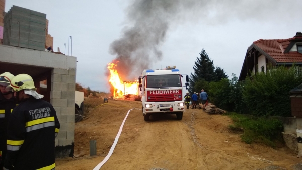 Brand eines Schuppens in Besenbuch