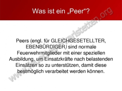 Schulung Stressverarbeitung nach belastenden Einsätzen