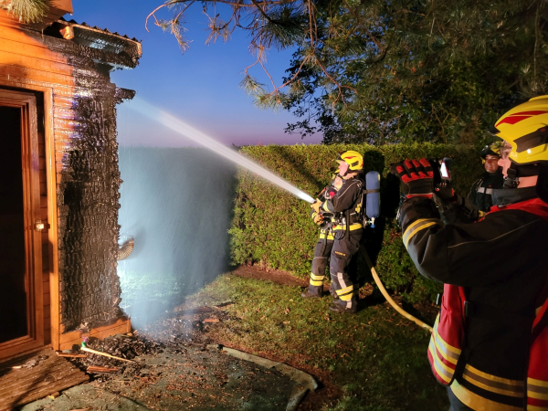 Brand einer Außensauna in Weyersdorf