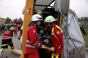 Einsatzübung Busunfall